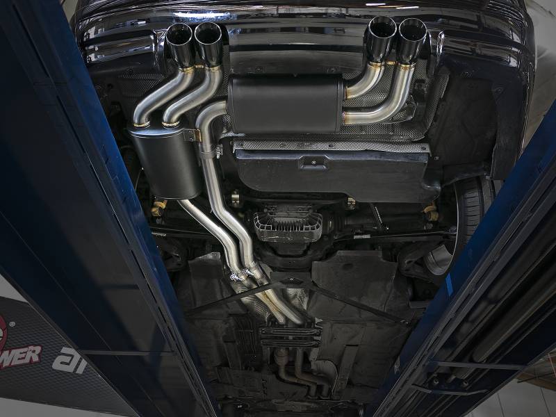 aFe 49-36344-B aFe MACH ForceXP 2.5 IN 304 Stainless Steel Cat-Back Exhaust System w/ Black Tips 01-06 BMW M3 (E46) thumbnail 6