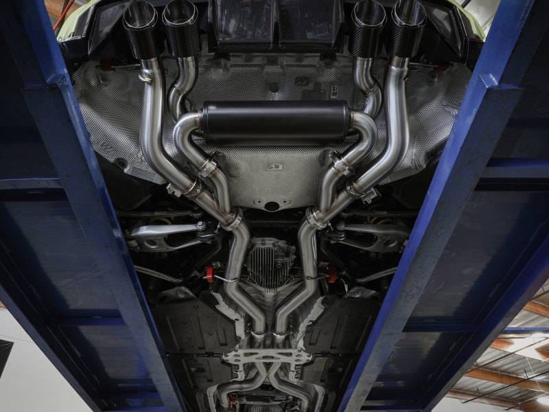 aFe 49-36351-C aFe MACHForce XP Exhausts Cat-Back SS 19-21 BMW M2 Competition L6-3.0L w/Carbon Tips thumbnail 4
