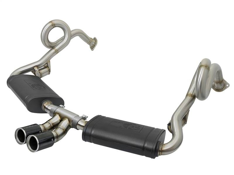 aFe 49-36415-C aFe MACHForce-Xp 2in 304 SS Cat-Back Exhaust w/Carbon Fiber Tips 13-16 Porsche Boxster 2.7L/3.4L thumbnail 2