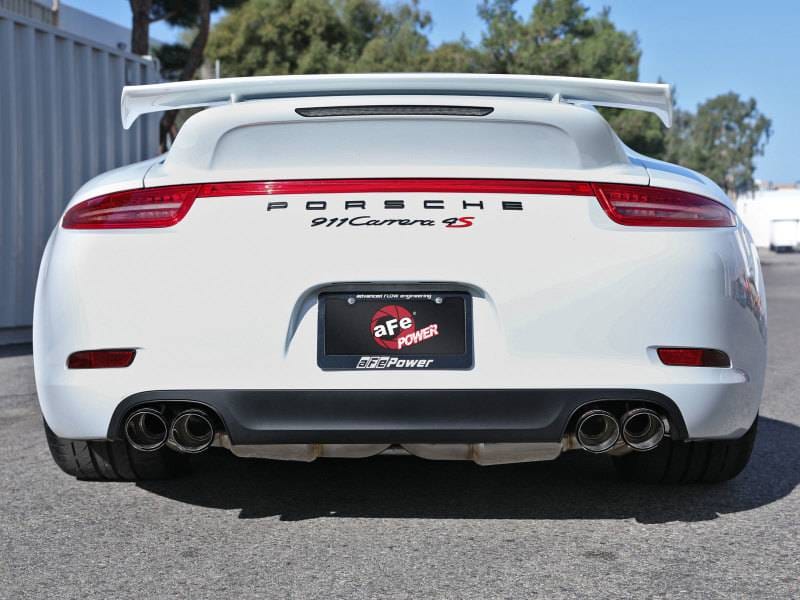 aFe 49-36406-1C aFe MACHForce XP 12-16 Porsche 911 Carrera H6-3.8L SS-304 Cat-Back Exhaust w/Carbon Fiber Tips thumbnail 4