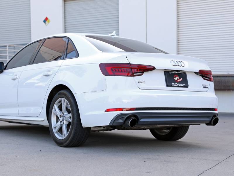 aFe 49-36419-B aFe 17-19 Audi A4 (L4-2.0L) MACH Force-Xp Stainless Steel Axle-Back Exhaust System - Black Tip thumbnail 4