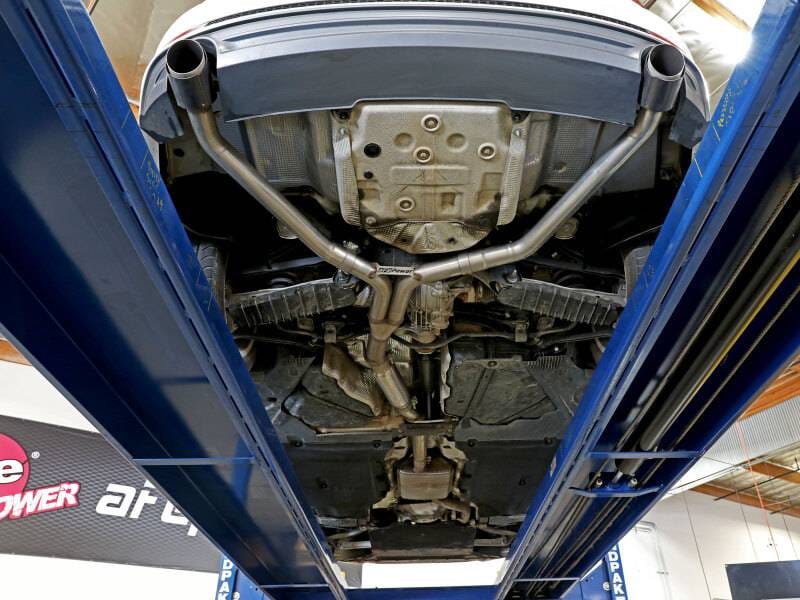 aFe 49-36419-B aFe 17-19 Audi A4 (L4-2.0L) MACH Force-Xp Stainless Steel Axle-Back Exhaust System - Black Tip thumbnail 7