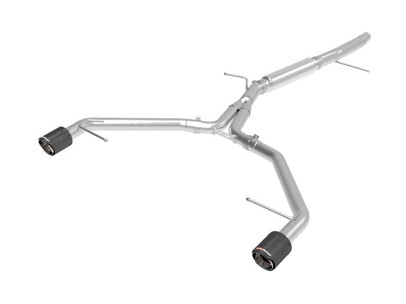 aFe 49-36419-C aFe 17-19 Audi A4 (L4-2.0L) MACH Force-Xp Stainless Steel Axle-Back Exhaust System - Carbon Tip thumbnail 2