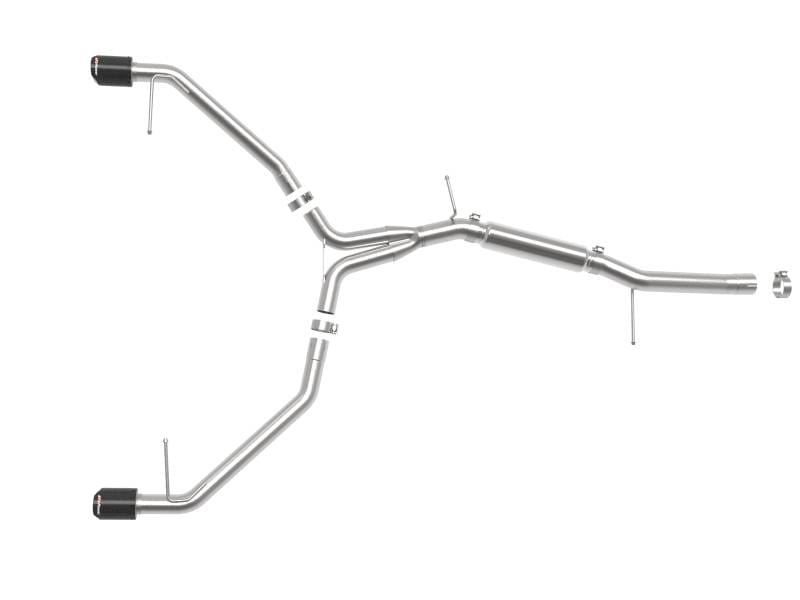 aFe 49-36419-C aFe 17-19 Audi A4 (L4-2.0L) MACH Force-Xp Stainless Steel Axle-Back Exhaust System - Carbon Tip thumbnail 9