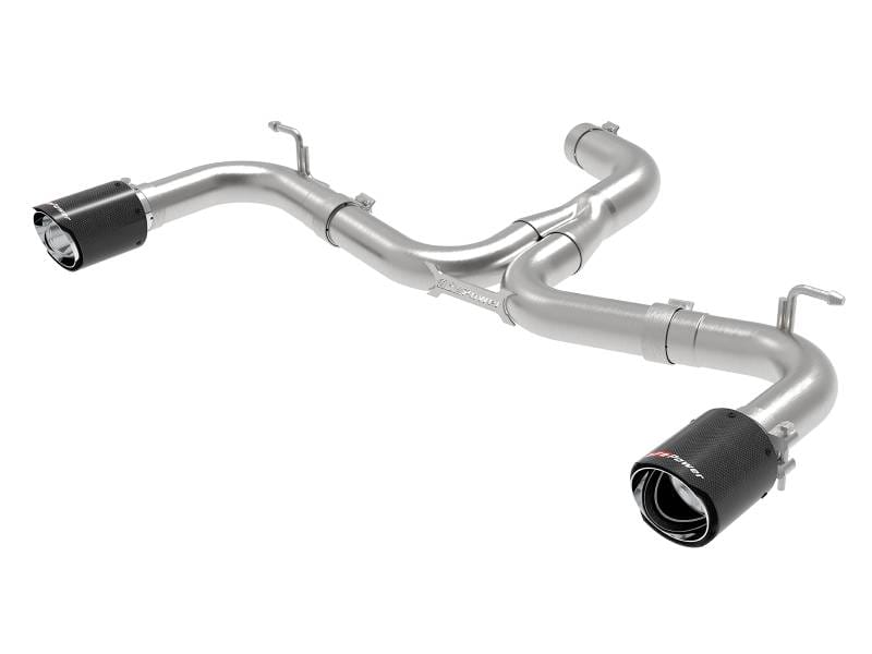 aFe 49-36417-C aFe MACH Force-Xp 3in to 2-1/2in Stainless Steel Axle-Back Exhaust Carbon - 15-17 Volkswagen GTI thumbnail 2