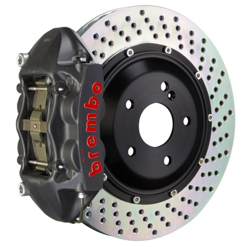 Brembo 1P1.8509AS Brembo 06-12 325i Excl xDrive Fr GTS BBK 4Pis Cast 365x29 2pc Rotor Drilled-Black HA thumbnail 2