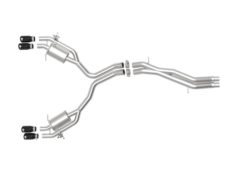 aFe 49-36427-B aFe 18-20 Audi RS5 Coupe MACH Force-Xp 3in to 2.5in 304 SS Axle-Back Exhaust System (Quad Black Tip) thumbnail 8