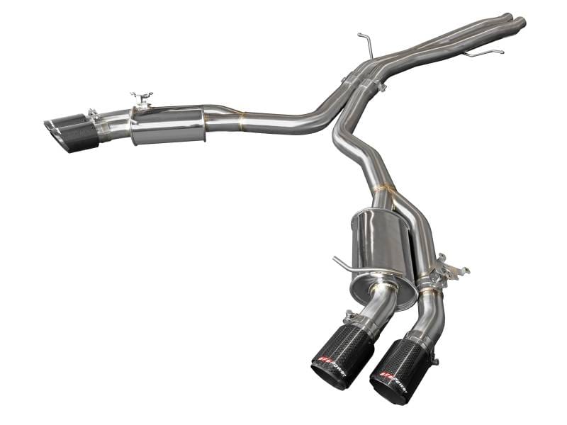 aFe 49-36427-C aFe 18-20 Audi RS5 Coupe MACH Force-Xp 3in to 2.5in 304 SS Axle-Back Exhaust System-Quad Carbon Tips thumbnail 2