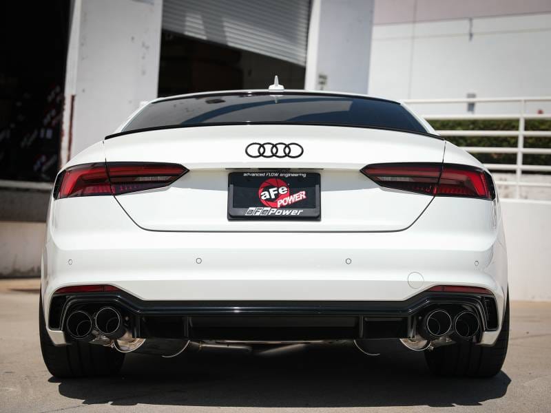 aFe 49-36427-C aFe 18-20 Audi RS5 Coupe MACH Force-Xp 3in to 2.5in 304 SS Axle-Back Exhaust System-Quad Carbon Tips thumbnail 4