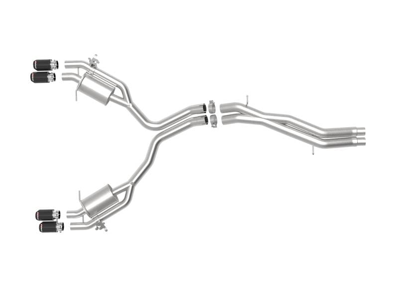 aFe 49-36427-C aFe 18-20 Audi RS5 Coupe MACH Force-Xp 3in to 2.5in 304 SS Axle-Back Exhaust System-Quad Carbon Tips thumbnail 12