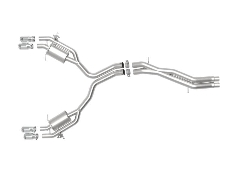 aFe 49-36427-P aFe 18-20 Audi RS5 Coupe MACH Force-Xp 3in to 2.5in 304 SS Axle-Back Exhaust System-Quad Polish Tips thumbnail 8
