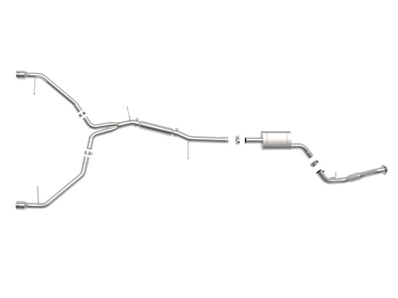 aFe 49-36420-P aFe 17-19 Audi A4 (B9) MACH Force-Xp 3in to 2.5in 304 SS Cat-Back Exhaust System-Dual Polished Tips thumbnail 9
