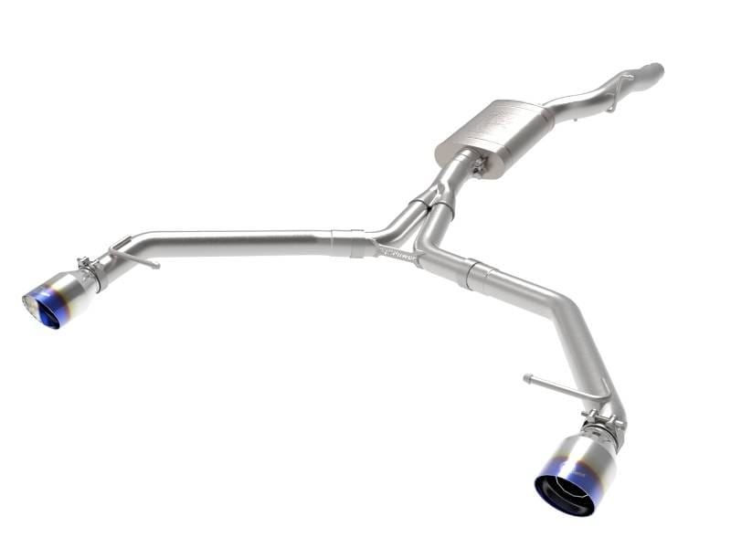 aFe 49-36437-L aFe MACH Force-Xp 13-16 Audi Allroad L4 SS Axle-Back Exhaust w/ Blue Flame Tips thumbnail 2