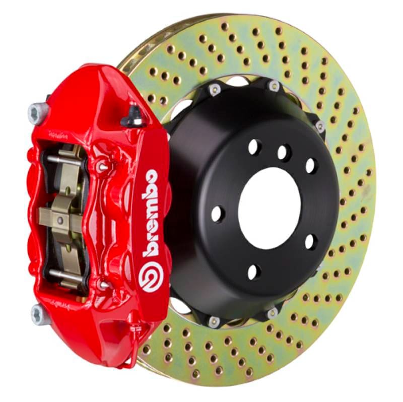 Brembo 1P1.8517A2 Brembo 12-14 328i (Excl. xDrive/M-Sport Brakes) Fr GT BBK 4 Pist Cast 365x29 2pc Rotor Drill-Red thumbnail 2
