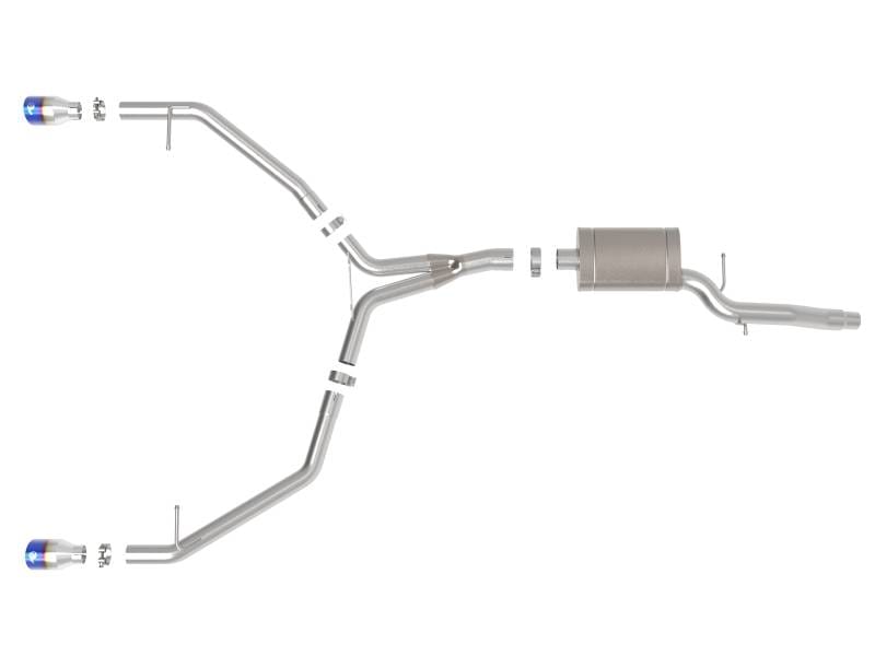 aFe 49-36437-L aFe MACH Force-Xp 13-16 Audi Allroad L4 SS Axle-Back Exhaust w/ Blue Flame Tips thumbnail 10