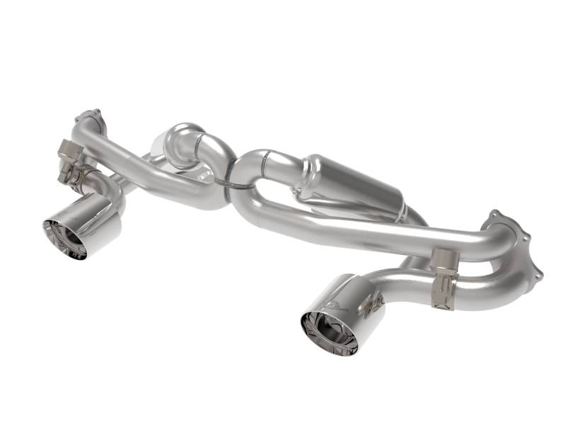 aFe 49-36443-P aFe MACHForce XP 2.25in-2.5in 304SS Exhaust Cat-Back 20-22 Porsche Cayman GT4 (718) - Polished Tips thumbnail 2