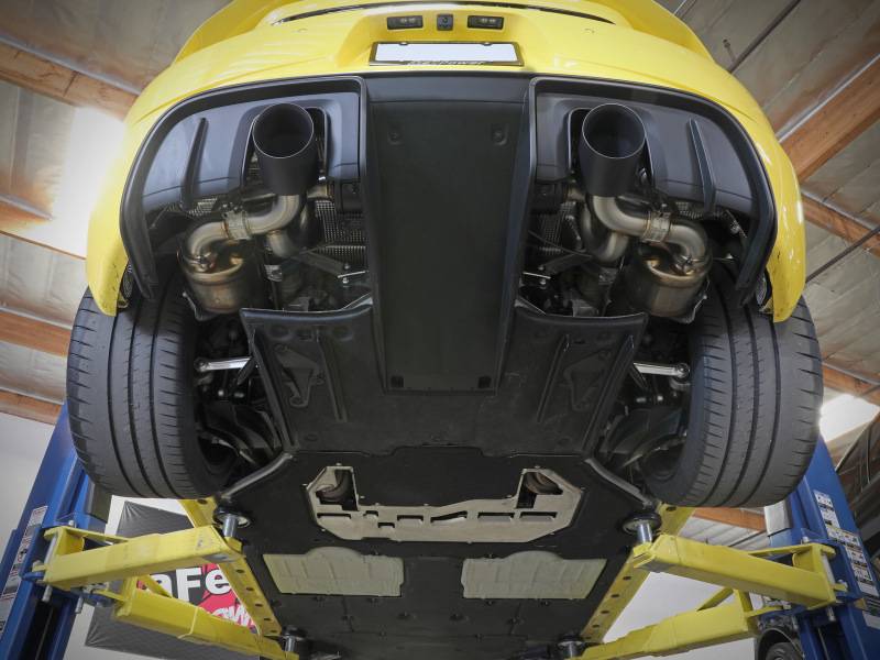 aFe 49-36443-P aFe MACHForce XP 2.25in-2.5in 304SS Exhaust Cat-Back 20-22 Porsche Cayman GT4 (718) - Polished Tips thumbnail 3