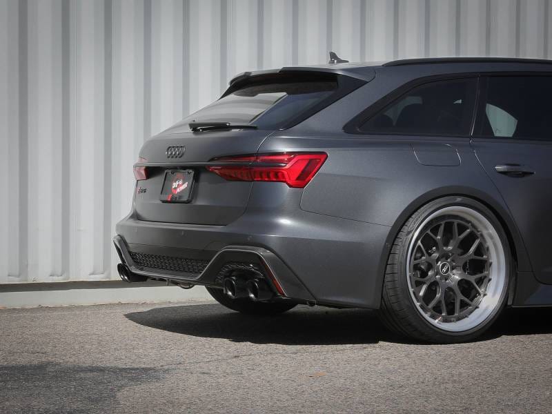 aFe 49-36448-B aFe 20-22 Audi RS6 Avant V8 4L (tt) MACH Force-Xp 3in to 2.5in 304 SS Cat-Back Exhaust w/ Black Tip thumbnail 4