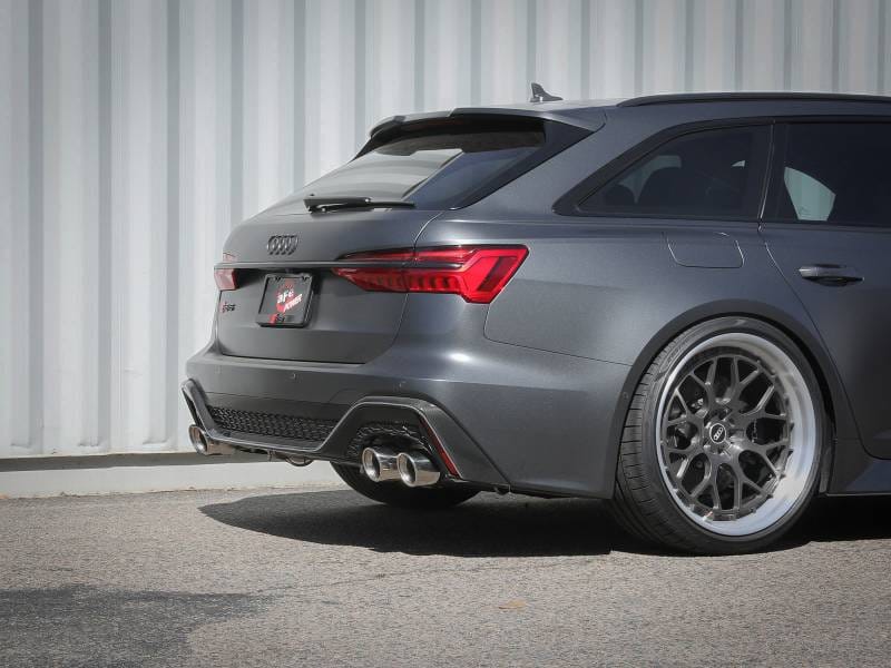 aFe 49-36448-P aFe 20-22 Audi RS6 Avant V8 4L(tt) MACH Force-Xp 3in to 2.5in 304 SS Cat-Back Exhaust w/Polished Tip thumbnail 8