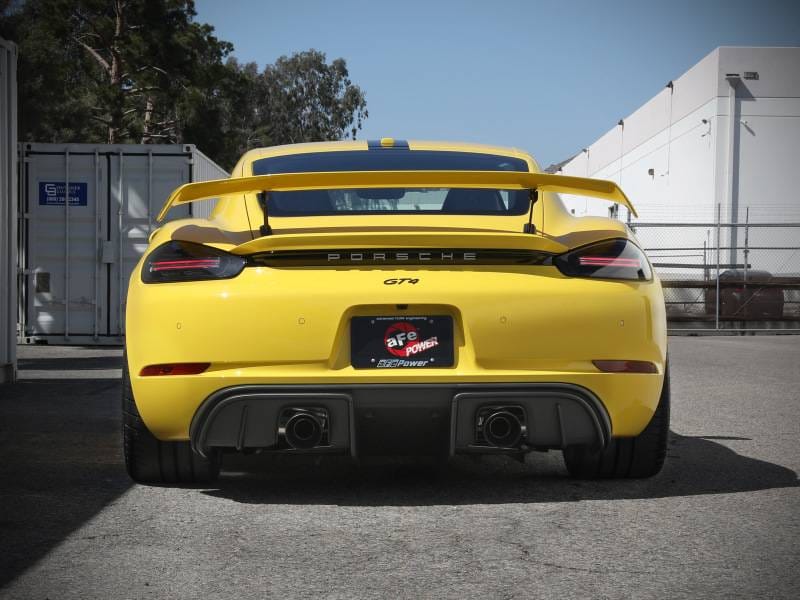 aFe 49-36443-B aFe MACHForce XP 2.25in-2.5in 304SS Exhaust Cat-Back Porsche 20-22 Cayman GT4(718) 4.0L - Black Tips thumbnail 4