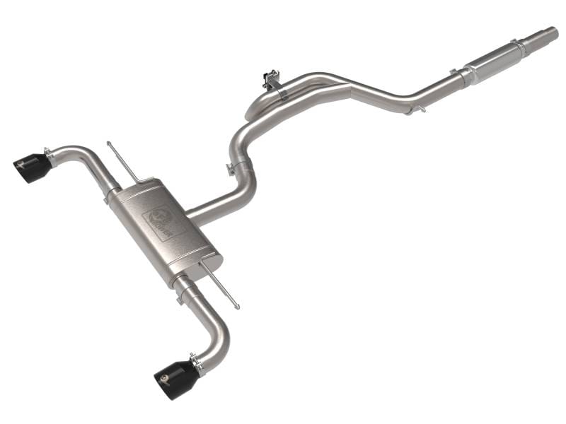 aFe 49-36451-B aFe Gemini XV 3in to 2 1/2in 304 SS Cat-Back Exhaust 22-23 Volkswagen GTI (MK8) 2.0L w/ Black Tips thumbnail 2