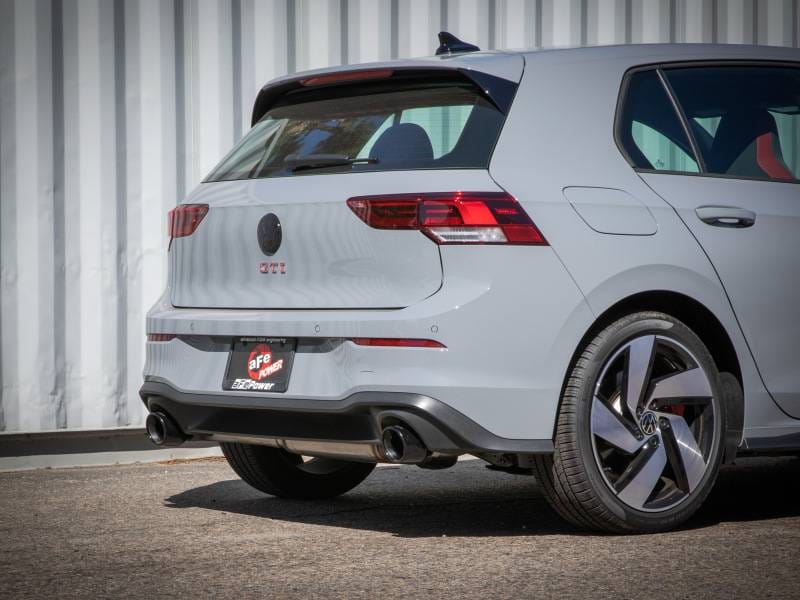 aFe 49-36451-B aFe Gemini XV 3in to 2 1/2in 304 SS Cat-Back Exhaust 22-23 Volkswagen GTI (MK8) 2.0L w/ Black Tips thumbnail 3