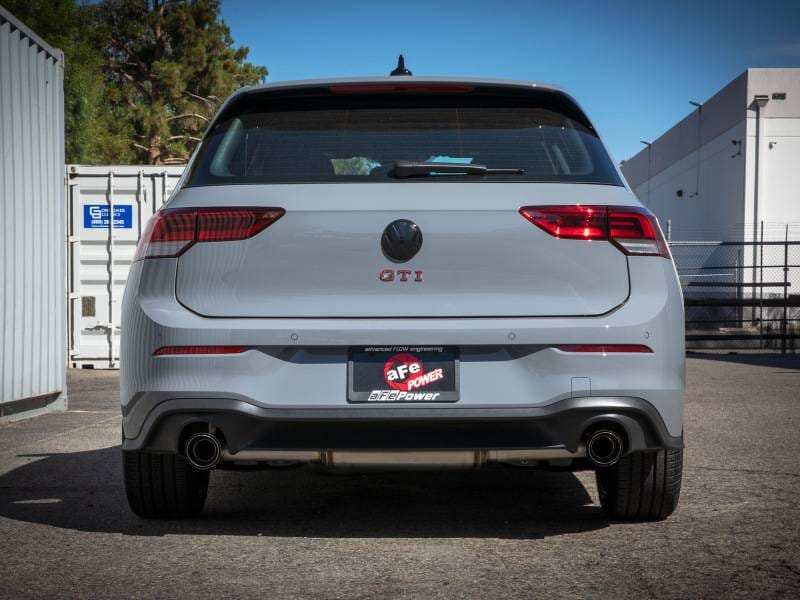 aFe 49-36451-C aFe Gemini XV 3in to 2 1/2in 304 SS Cat-Back Exhaust 22-23 Volkswagen GTI (MK8) 2.0L w/ Carbon Tips thumbnail 4