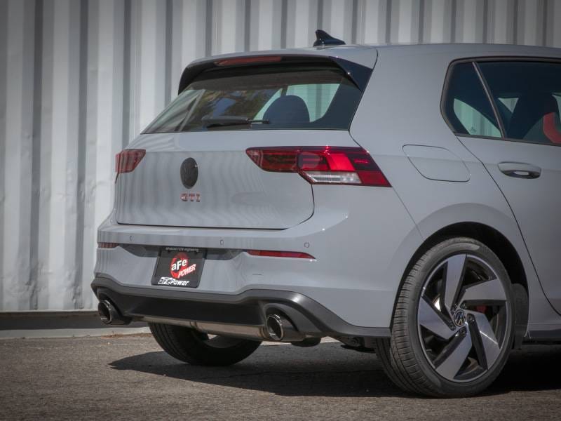 aFe 49-36451-C aFe Gemini XV 3in to 2 1/2in 304 SS Cat-Back Exhaust 22-23 Volkswagen GTI (MK8) 2.0L w/ Carbon Tips thumbnail 5