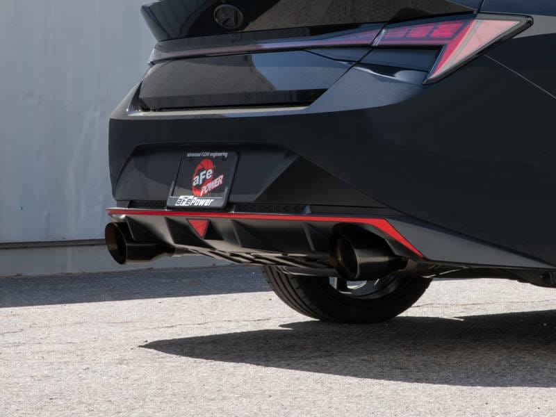 aFe 49-37027-B aFe Takeda Hyundai Elantra N 22-23 L4-2.0L (t) 3in SS Axle-Back Exhaust System w/ Black Tips thumbnail 4
