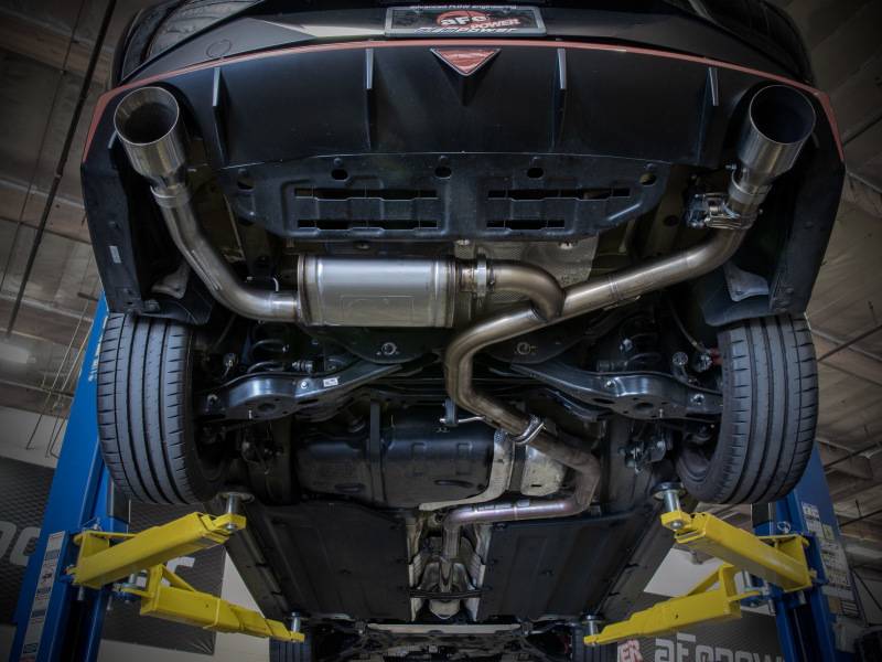 aFe 49-37027-B aFe Takeda Hyundai Elantra N 22-23 L4-2.0L (t) 3in SS Axle-Back Exhaust System w/ Black Tips thumbnail 6