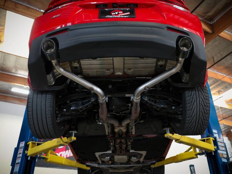 aFe 49-44118-C aFe POWER MACH Force-Xp 2.5in Axle-Back Exhaust System 16-20 Chevy Camaro SS V8 6.2L - Carbon Fiber thumbnail 4