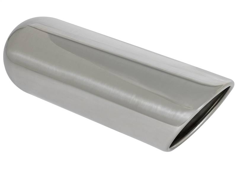 aFe 49-90007 aFe MACHForce XP Exhausts Tips SS-304 EXH Tip 3In x 4Out x 12L Sgl-Ang Weld On thumbnail 3