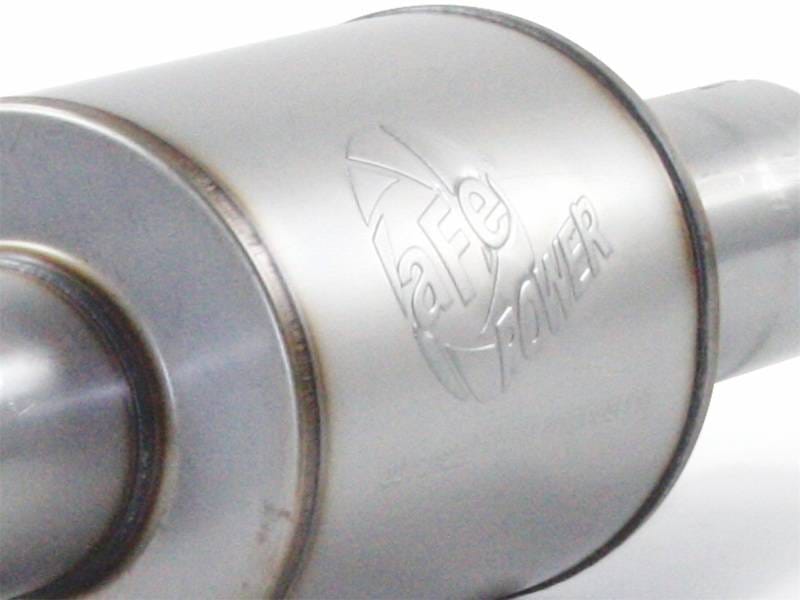 aFe 49-91014 aFe Atlas Exhausts Mufflers Al Steel EXH Muffler 4 ID In/Out 8 Dia x 12L AL thumbnail 5