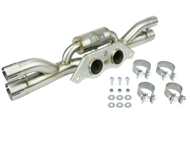 aFe 49C36434 aFe Power MACHForce XP 304 Stainless Secondary Muffler Delete Pipe 14-19 Porsche 911 GT3 3.8L/4.0L thumbnail 6
