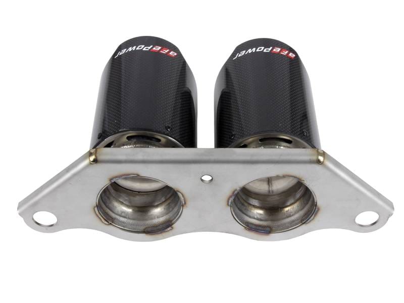 aFe 49C36435-C aFe Power Mach Force Xp 4in 304 SS Bolt-On Exhaust Tips Carbon Fiber 14-19 Porsche 911 GT3 3.8L/4.0L thumbnail 4