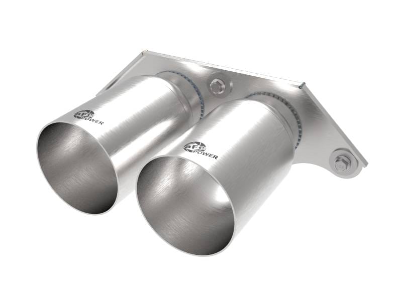 aFe 49C36435-H aFe Power Mach Force Xp 4in 304 SS Bolt-On Exhaust Tips Brushed 14-19 Porsche 911 GT3 3.8L/4.0L thumbnail 2