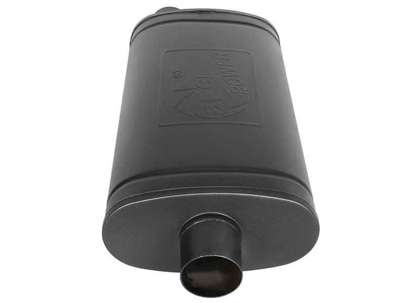 aFe 49M00016-B aFe MACH Force-Xp 409 SS Muffler w/ Black Finish 3in Center/Offset 22in L x 11in x 5in - Oval Body thumbnail 4