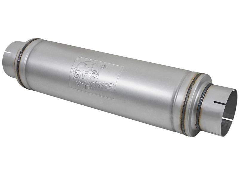 aFe 49M00023 aFe ATLAS Aluminized Steel Muffler 5in Center/Center 24in L x 7in Diameter - Round Body thumbnail 2