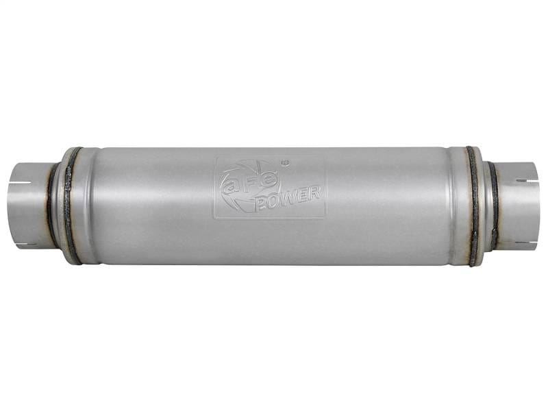 aFe 49M00023 aFe ATLAS Aluminized Steel Muffler 5in Center/Center 24in L x 7in Diameter - Round Body thumbnail 4