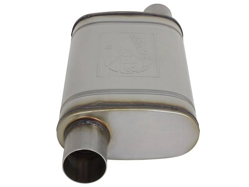 aFe 49M00028 aFe MACH Force-Xp 409 SS Muffler 2.5in Offset Inlet/2.5in Offset Outlet 14in L x 9in W x 4in H Body thumbnail 6