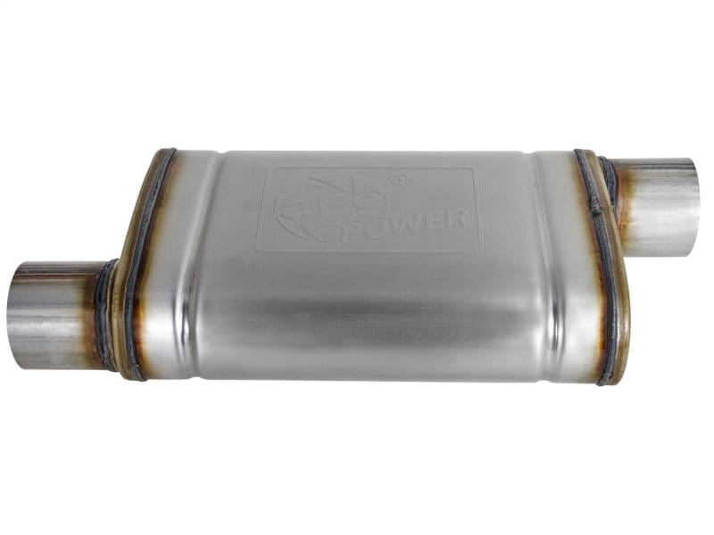 aFe 49M00030 aFe MACH Force-Xp 409 SS Muffler 3in ID Offset/Offset x 4in H x 9in W x 14in L - Oval Body thumbnail 6