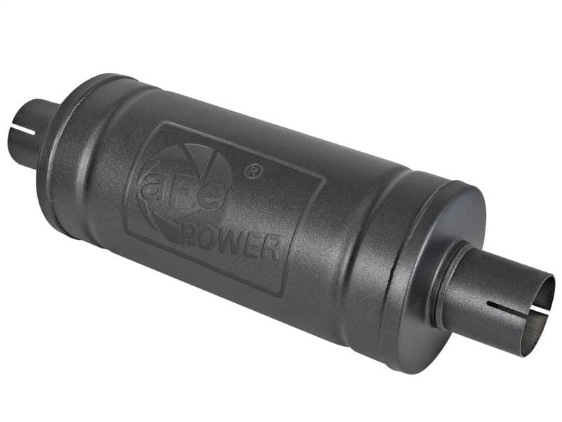 aFe 49M00007-B aFe MACH Force-Xp 409 SS Muffler w/ Black finish 2-1/2in Inlet & Outlet 14in x 16in Diameter thumbnail 2