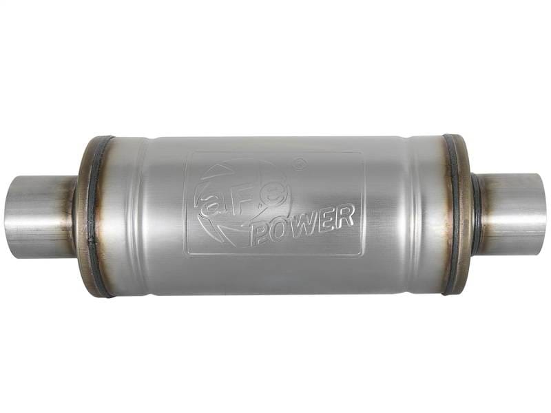 aFe 49M00012 aFe MACH Force-Xp 409 SS Muffler 3in Center/Center 14in L x 6in Dia - Round Body thumbnail 10