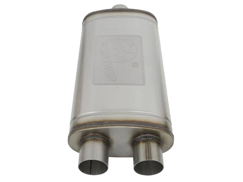 aFe 49M00015 aFe MACHForce XP SS Muffler 3in Center Inlet / 3in Offset Outlet 22in L x 11in W x 6in H Body thumbnail 6