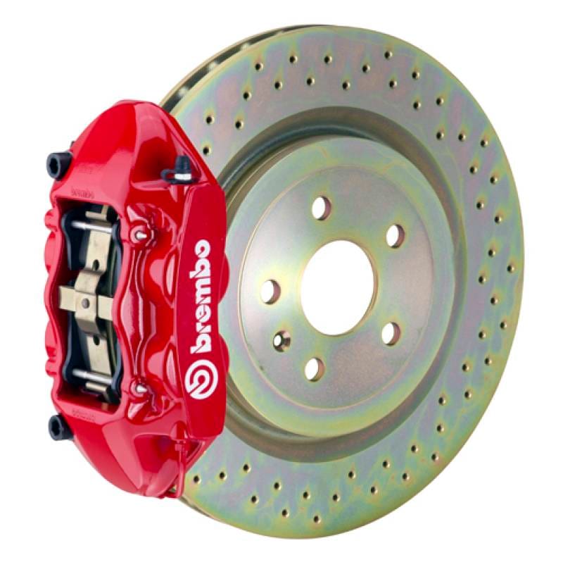 Brembo 1P4.7001A2 Brembo 08-13 C30 Front GT BBK 4 Piston Cast 336 x28 1pc Rotor Drilled-Red thumbnail 2