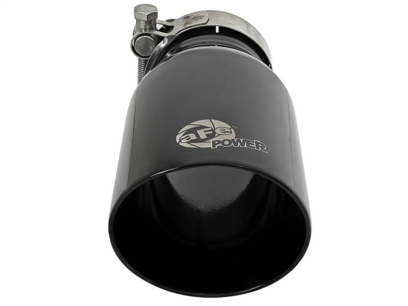 aFe 49T25354-B07 aFe MACH Force-Xp Universal 409 SS Single-Wall Clamp-On Exhaust Tip - Black thumbnail 4