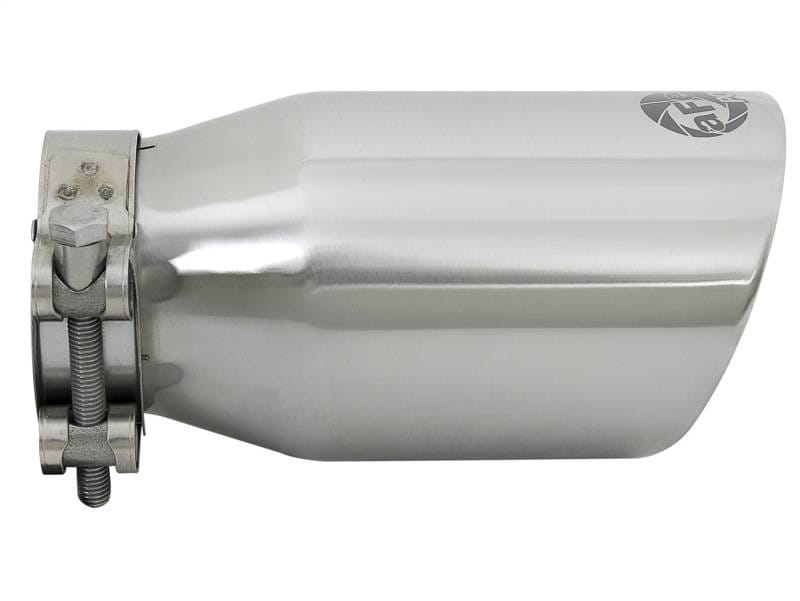 aFe 49T25354-P07 aFe MACH Force-Xp Universal 304 SS Single-Wall Clamp-On Exhaust Tip - Polished thumbnail 6