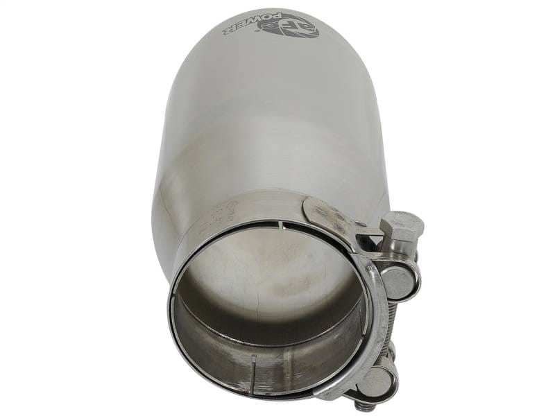 aFe 49T25354-P07 aFe MACH Force-Xp Universal 304 SS Single-Wall Clamp-On Exhaust Tip - Polished thumbnail 8