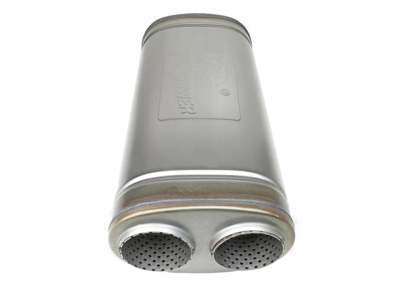 aFe 49M00055 aFe MACH Force-Xp 409 SS Muffler 3in Dual Inlet/Dual Outlet 5in H x 8in W x 18in L - Oval Body thumbnail 4