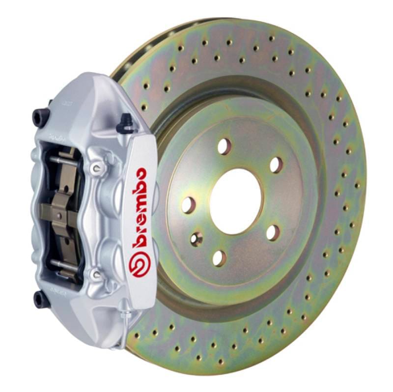 Brembo 1P4.6001A3 Brembo 66-89 911S/SC/Carrera Front GT BBK 4 Piston Cast 323x28 1pc Rotor Drilled-Silver thumbnail 2